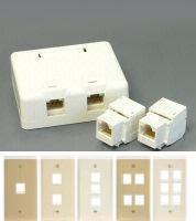 Cat5e/6 Flush Mount / Surface Mount Face Plates 